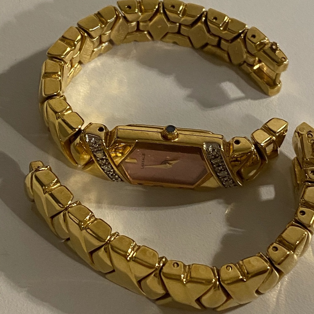 Lassalle vintage watch with Pink backing